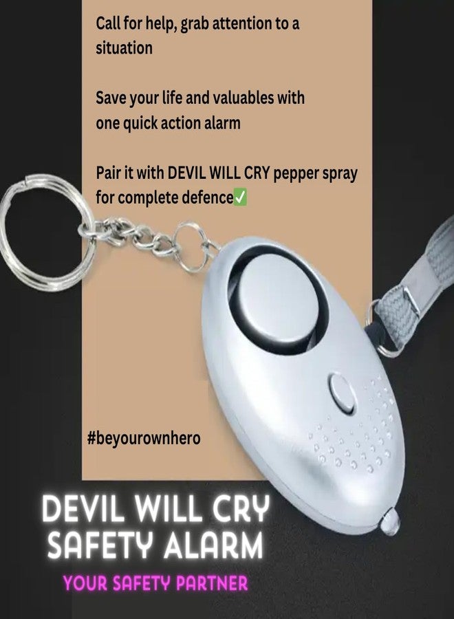 Devil Will Cry Defence Emergency Alarm in Keychain for Women Safety | Security Personal Protection Devices for Women, Girls, Kids & Elderly | SOS Alarm - Image 4